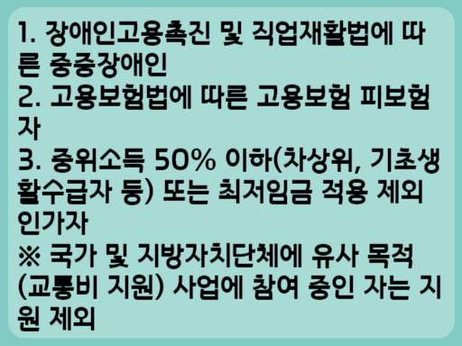 2023 중증장애인 근로자 출퇴근 비용 지원