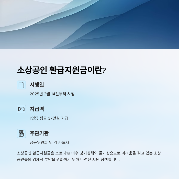 소상공인 환급지원금이란?