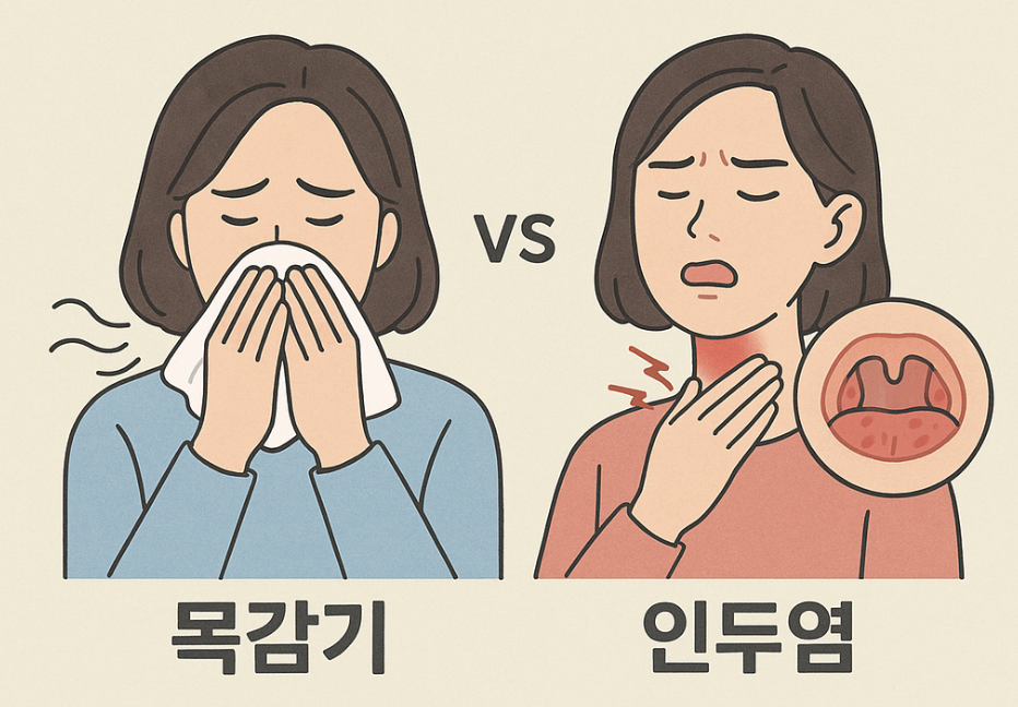 목감기 vs 인두염, 범인은 누구?