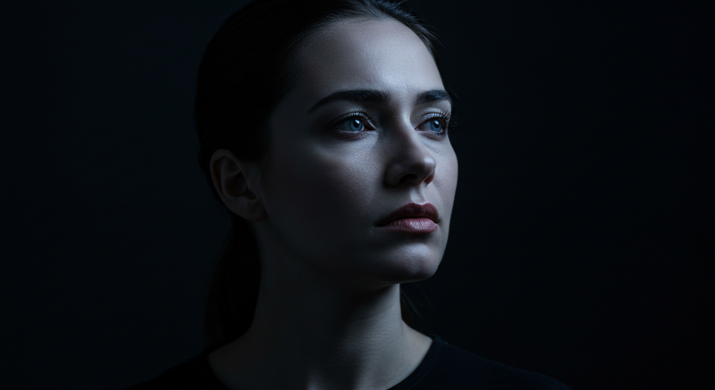 서늘한 분위기, 쿨톤 메이크업과 흐릿한 조명