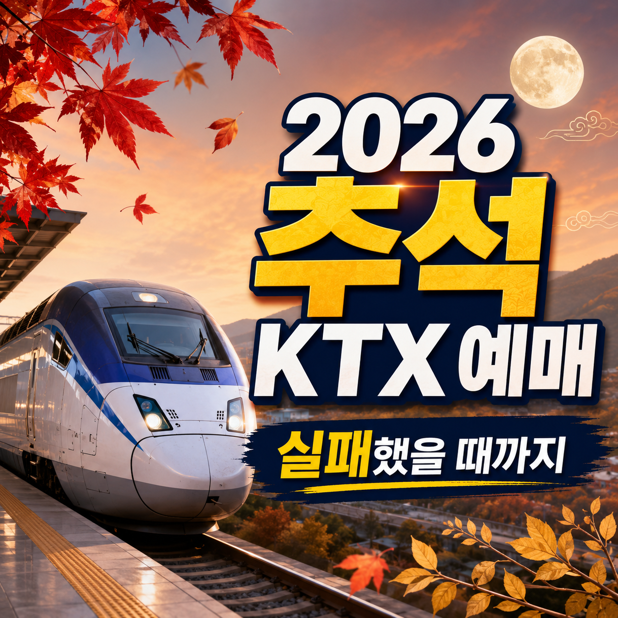 2026 추석 KTX 예매 방법
