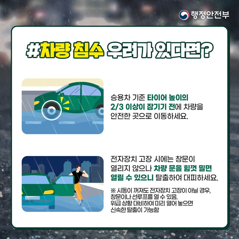 도로침수-운전자-대처방법-차량침수-우려