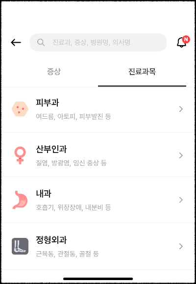 나만의닥터 비대면 진료 가능 과목