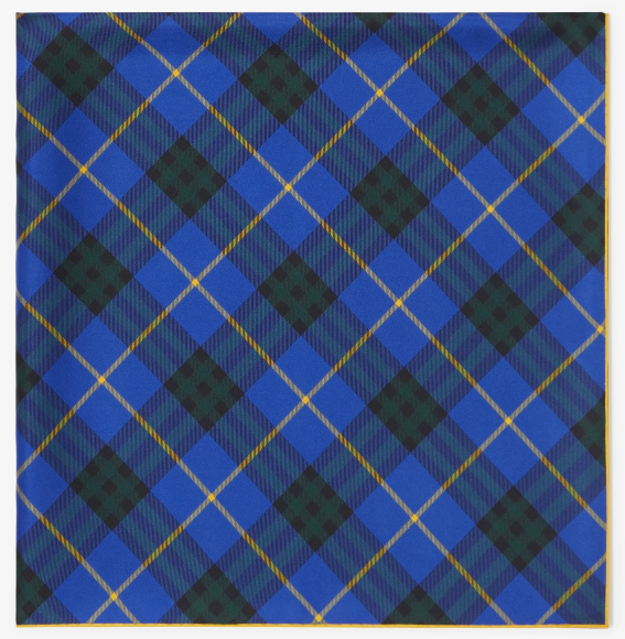 버버리 스카프 - 체크 실크 스카프