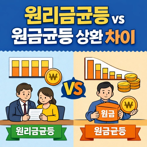 원리금균등 원금균등 상환 차이 썸네일