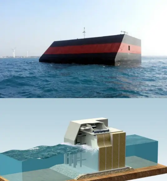 제주 한경면 해상 1.2km 지점에 설치된 500kW급 파력발전소