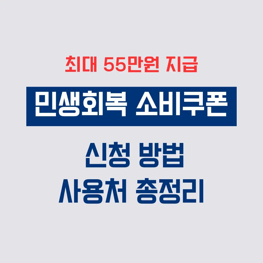 2025 민생회복 소비쿠폰 신청 방법 사용처(1)