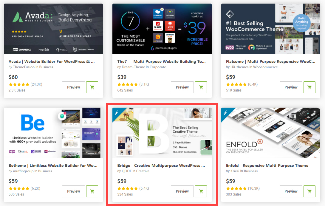 워드프레스 인기 테마 브릿지 테마 Bridge Theme