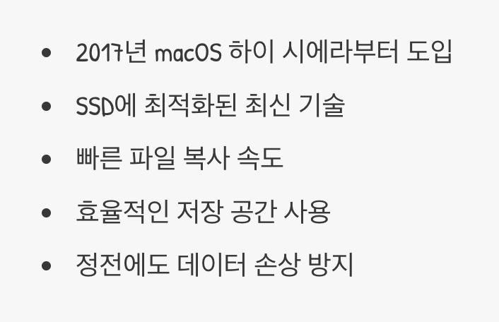 맥의 스마트한 신입, APFS