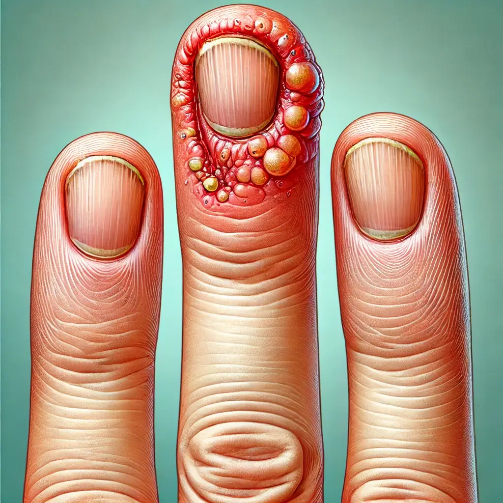 조갑주위염의 주요 증상