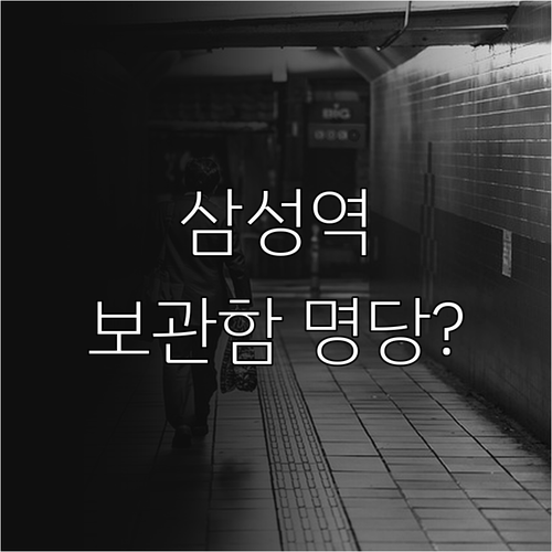 삼성역 물품보관함 위치와 교통약자 편..