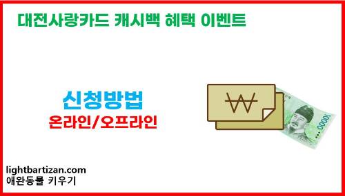 대전사랑카드 신청방법