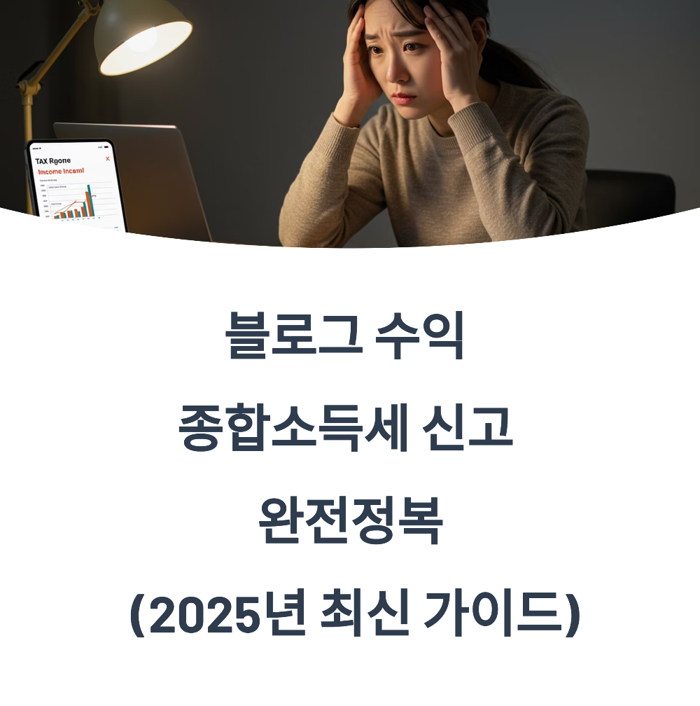 블로그 수익 종합소득세 신고 완전정복 (2025년 최신 가이드)