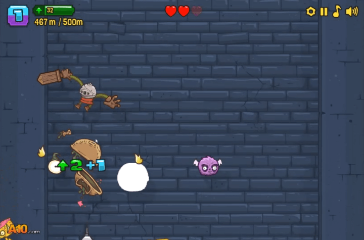 괴물들에게-검을-휘둘러-처치하는-화면