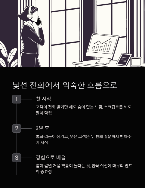 낯선 전화에서 익숙한 흐름으로
