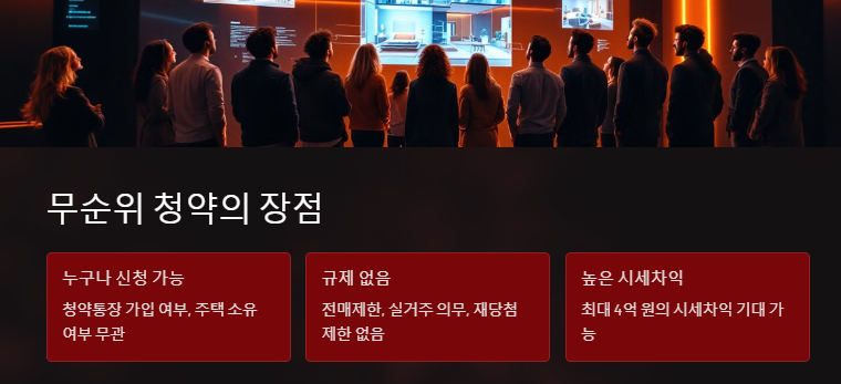 무순위 청약의 장점