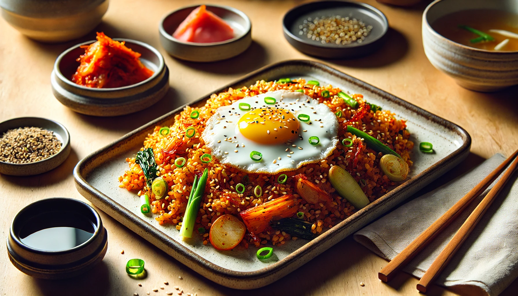 들기름 김치볶음밥