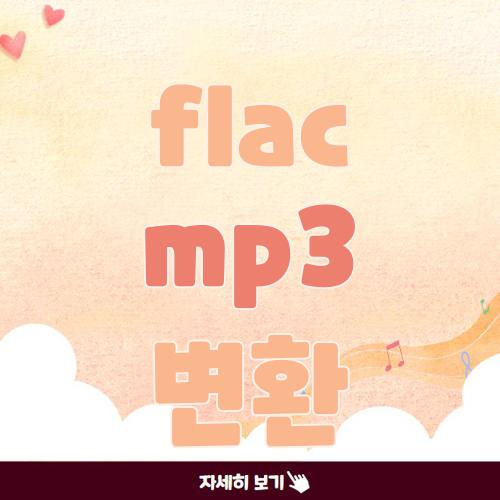 flac mp3 변환