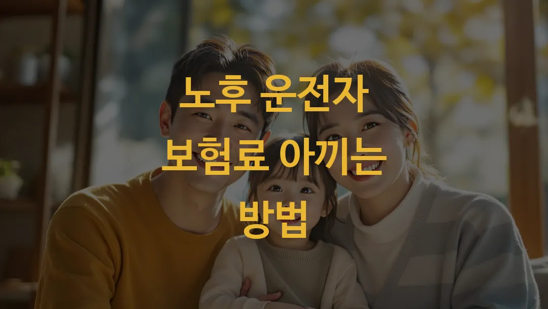 노후 운전자 보험료 아끼는 방법 (보험 리모델링 + 할인 팁)