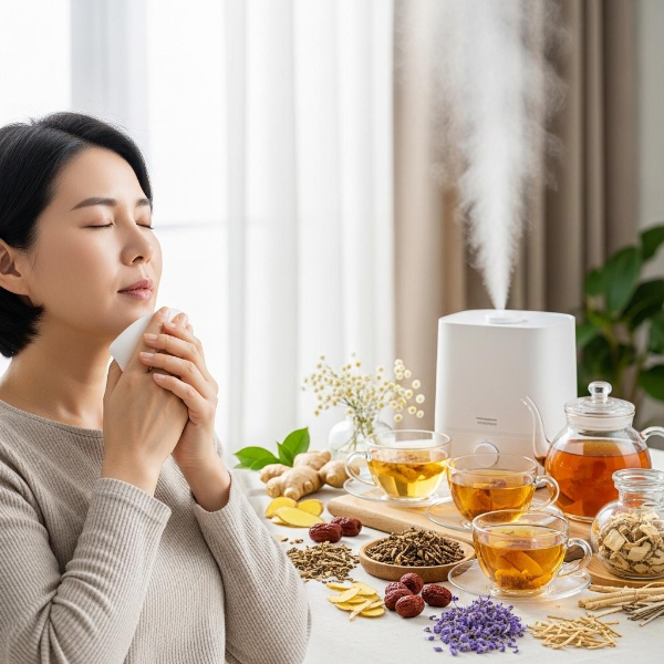 마른기침 완화 방법 좋은 차