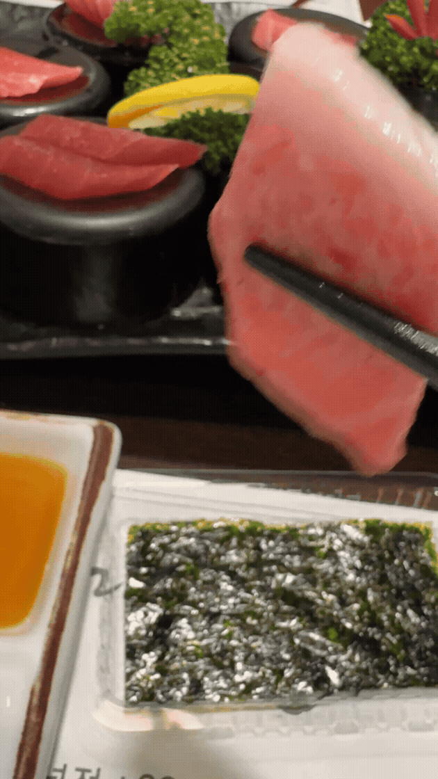 남부터미널 생참치 전문점 마구로센 대뱃살 사시미