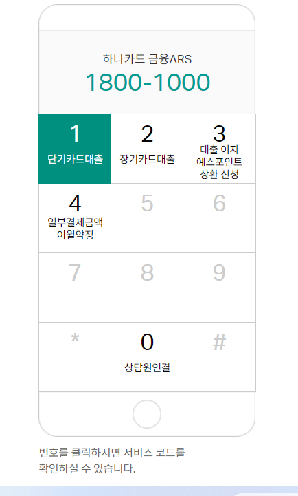 하나카드 고객센터 전화번호