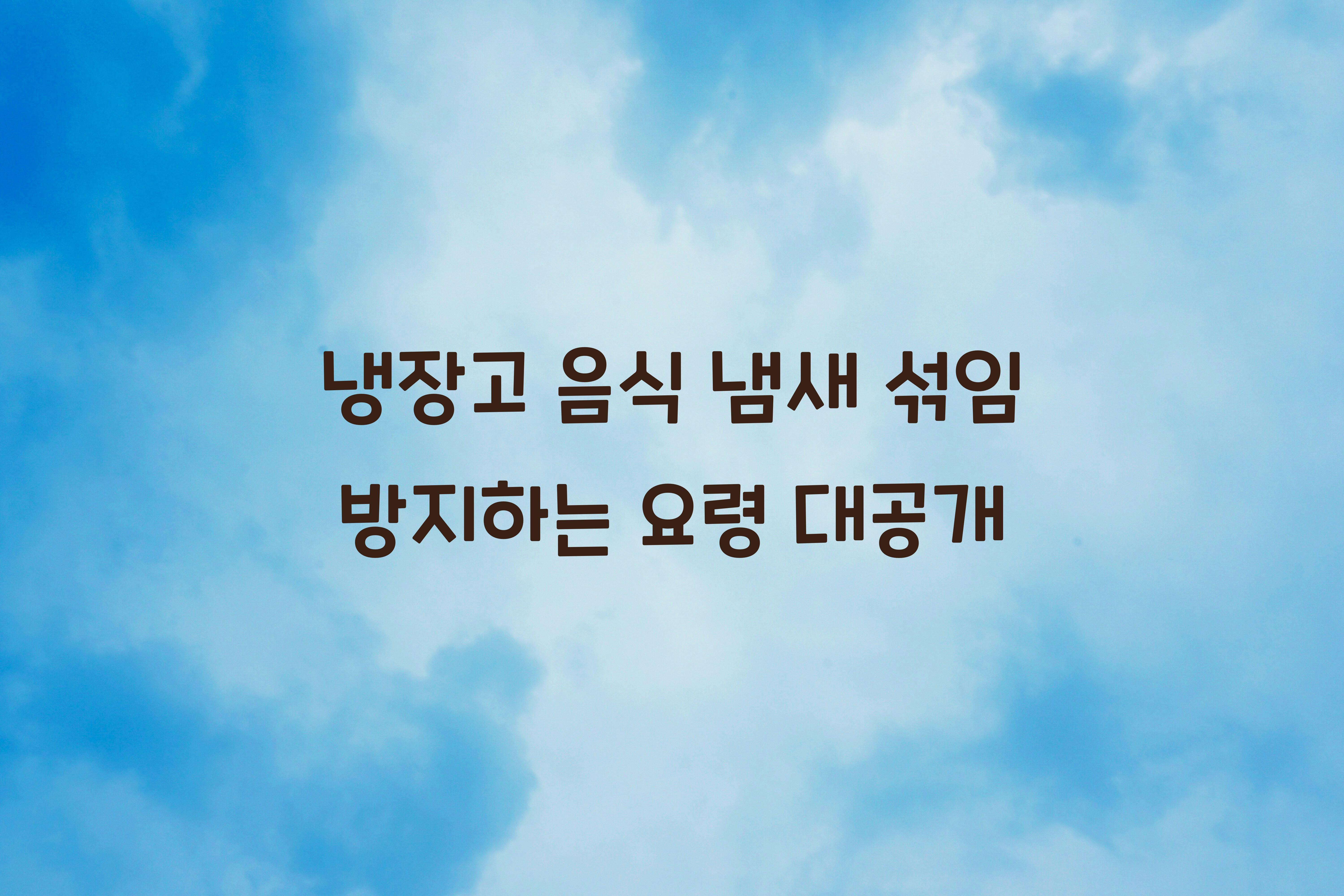 냉장고 음식 냄새 섞임 방지하는 요령