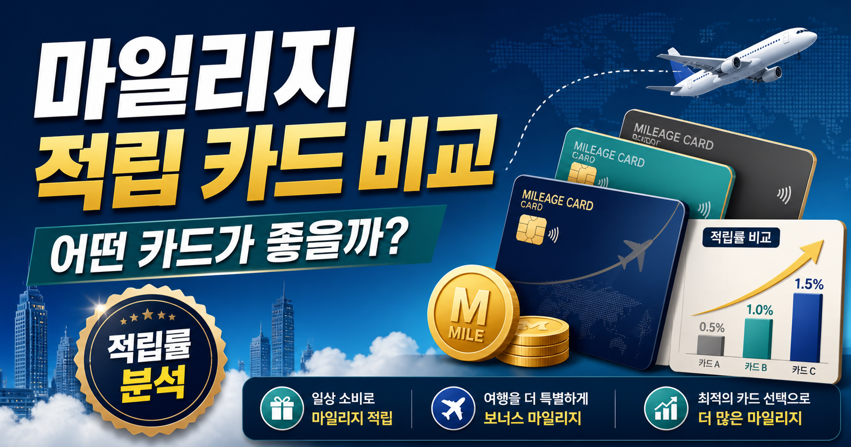 항공권 마일리지 적립 카드 선택 방법