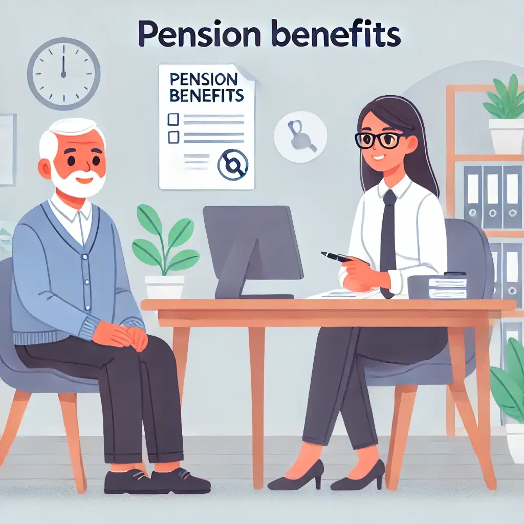 노인이 기초연금 상담을 받는 모습.