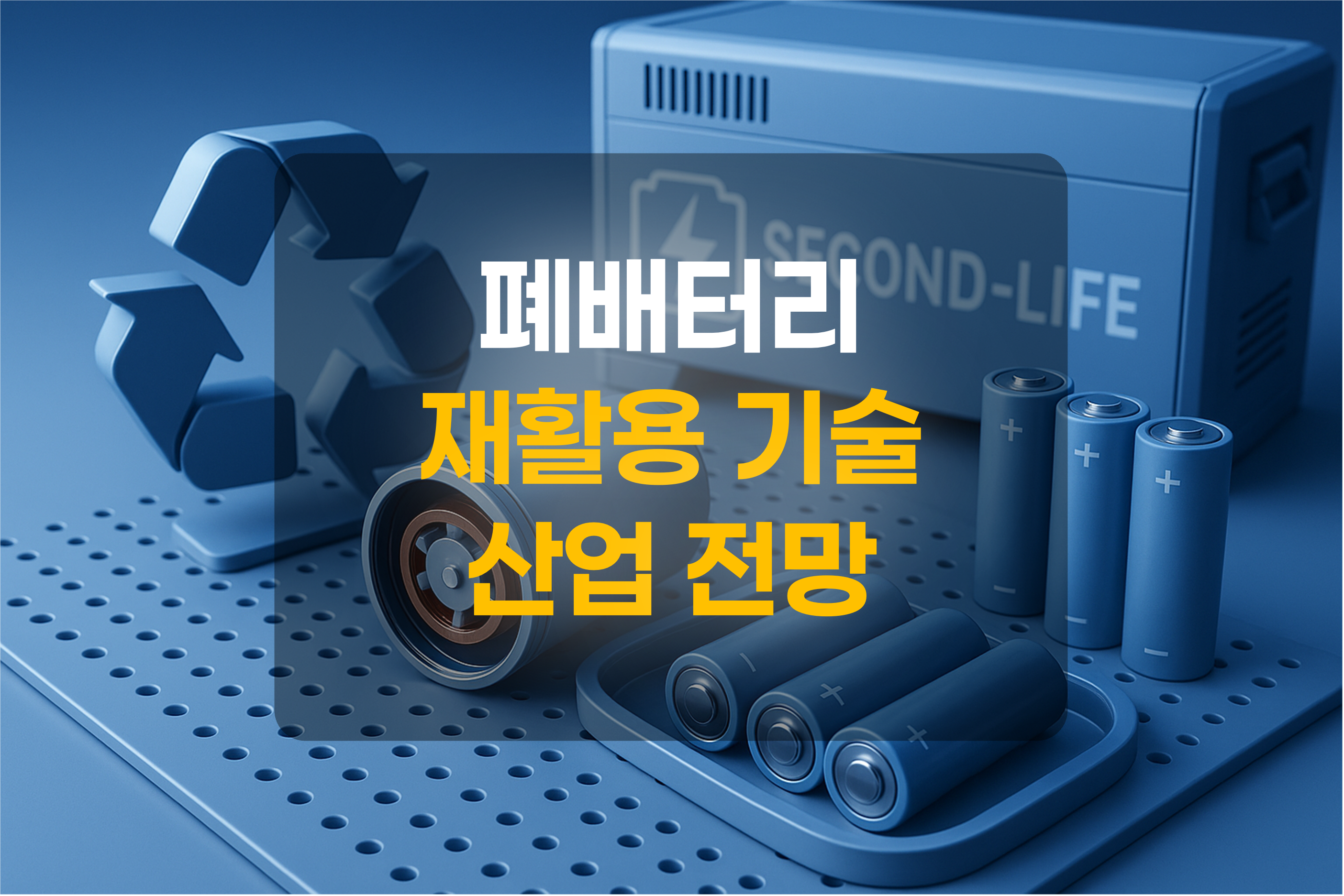 폐배터리 재활용을 표현한 그림