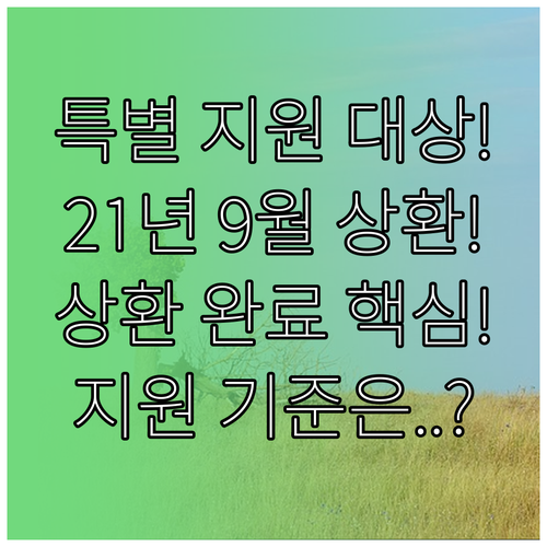 특별 신용회복 지원 대상자: 2021..