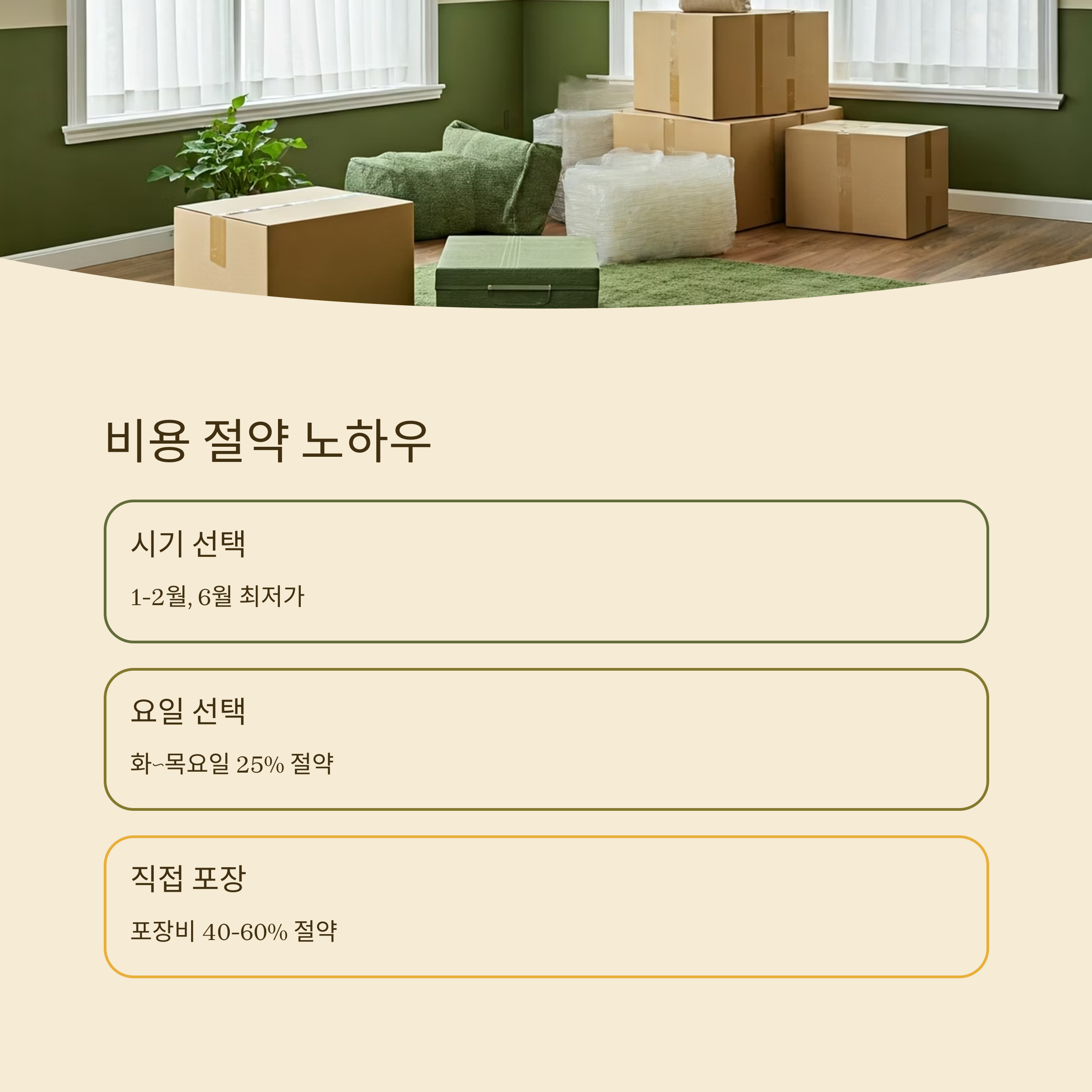 장흥 이삿짐센터 비용절약