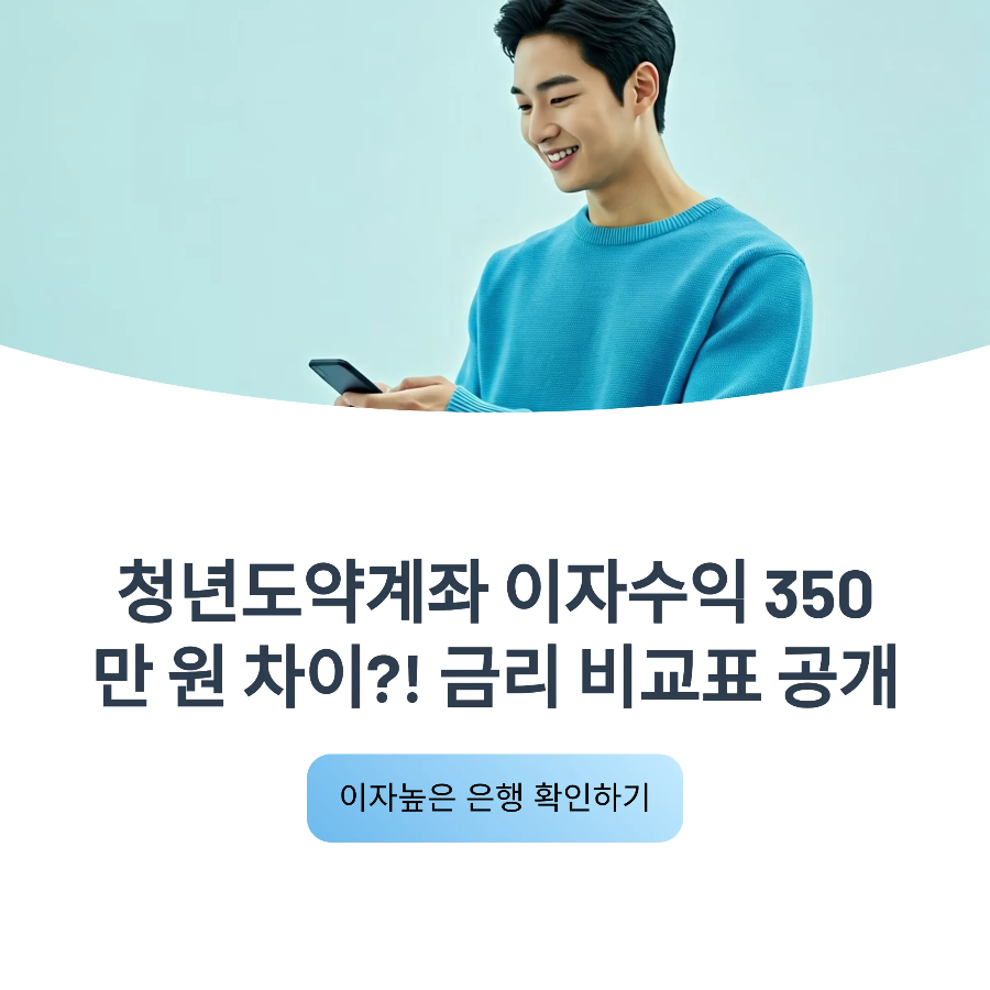 청년도약계좌 은행별 금리 비교 선택만 잘해도 최대 350만 원 차이!