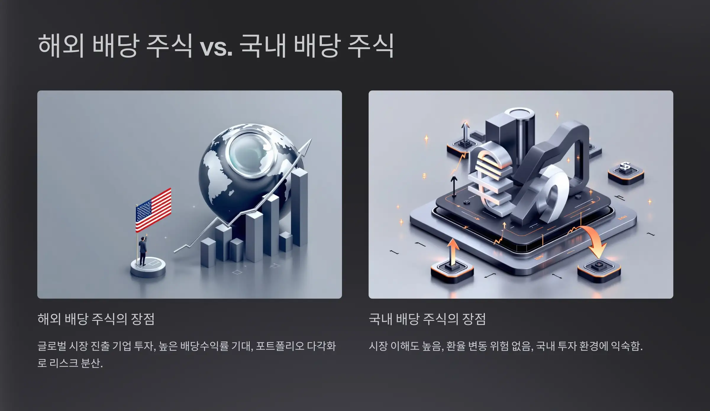 해외 배당 주식과 국내 배당 주식 비교