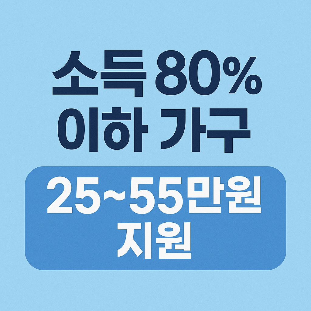 중위소득 80% 이하 가구 재난지원금 혜택