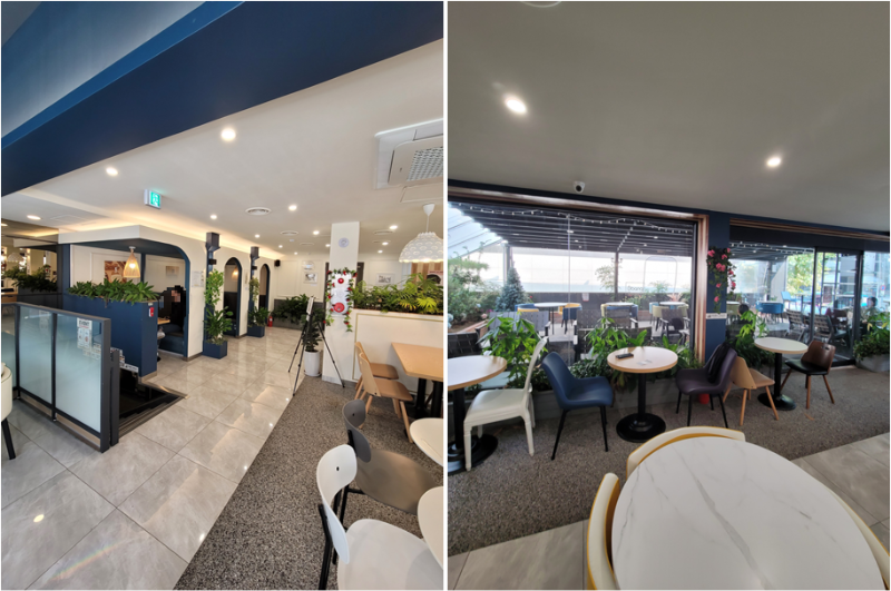 부스룸 좌석과 테라스 좌석