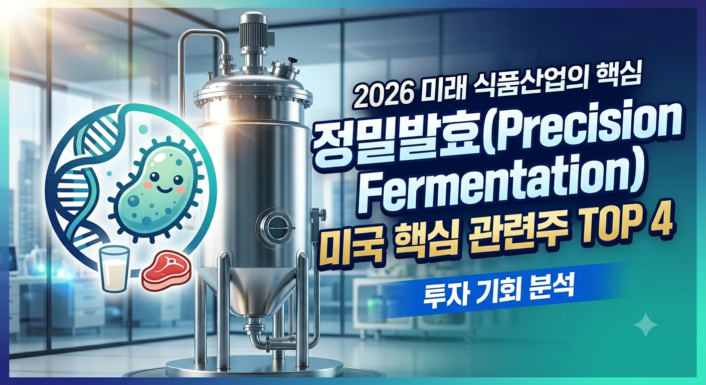 2026 정밀발효 관련주 TOP 4: 미래 푸드테크 미국주식 전망 및 핵심 분석