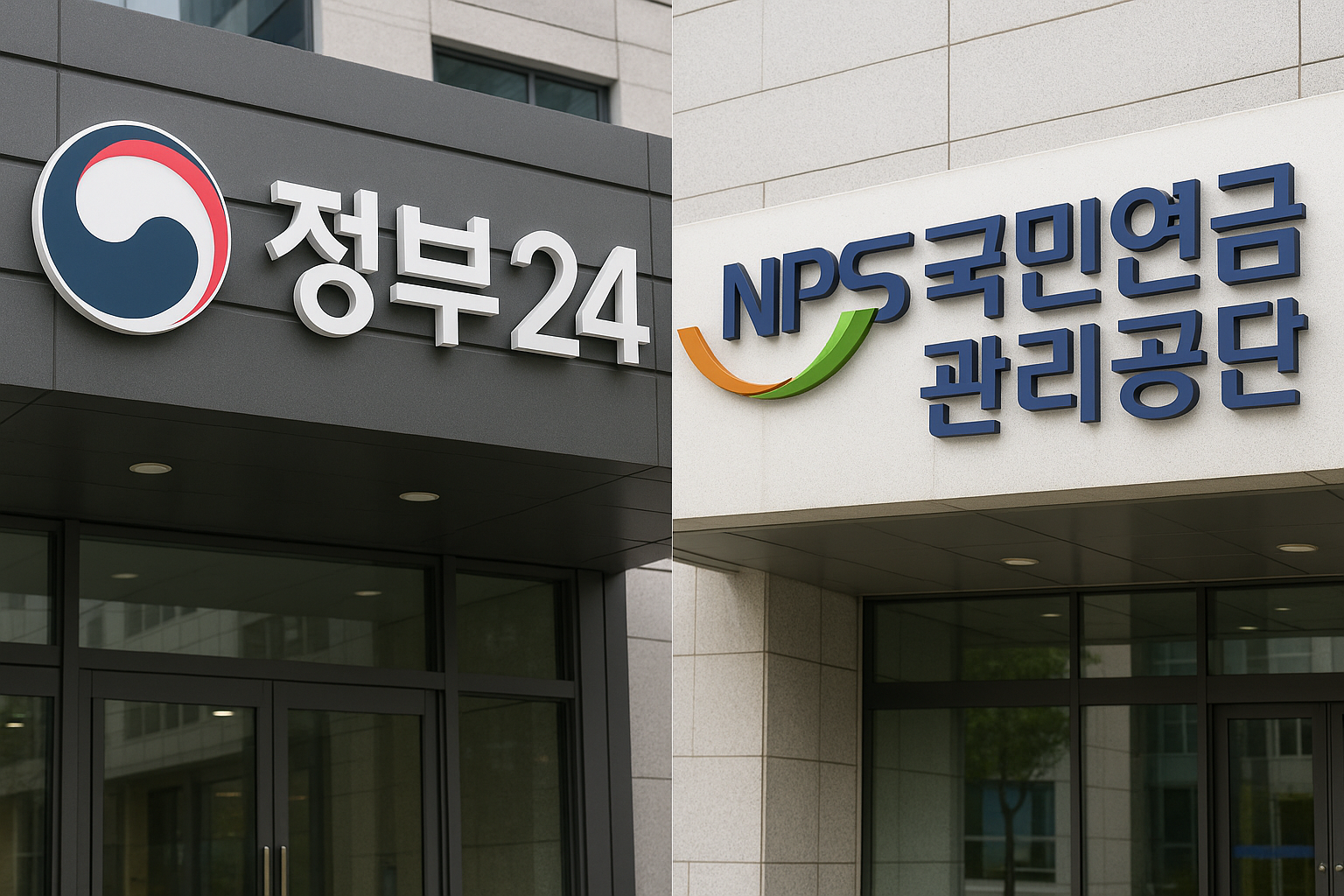 정부24, 국민연금 관리공단