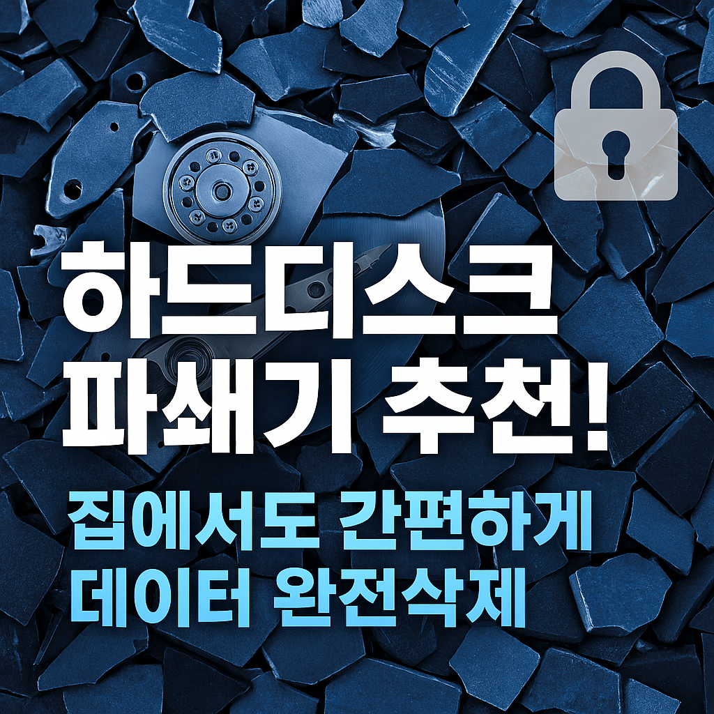 하드디스크 파쇄기 추천|집에서도 완전 삭제 가능