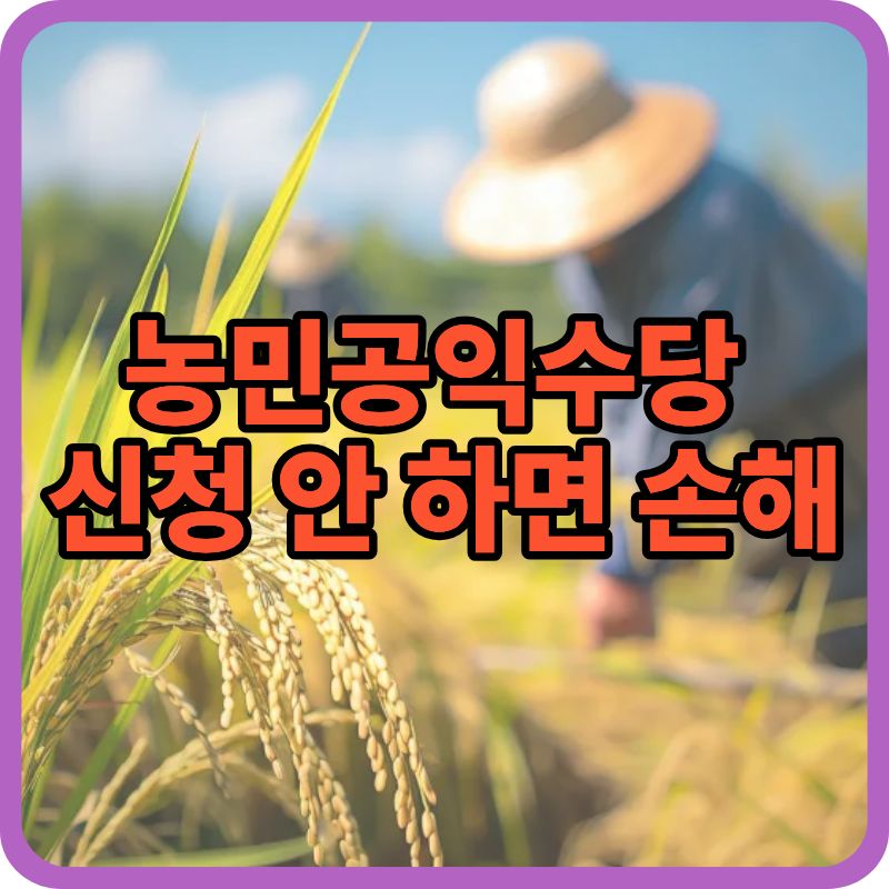 농민공익수당 신청방법 총정리|지급일·지급금액·대상자 한눈에