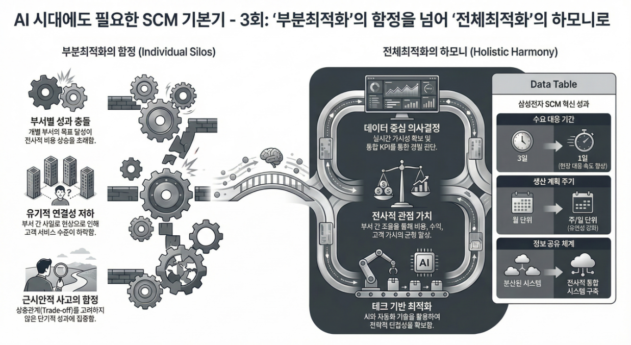 부분최적화에서 전체최적화로 변화