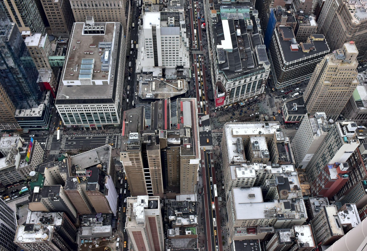 하늘에서 내려본 맨허튼 건물들