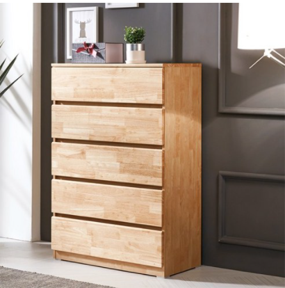 팀버스 속 깊은 러버 원목 800 광폭 5단 서랍장(원색), 원색