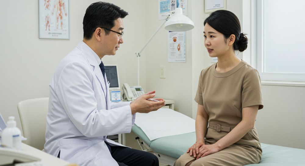 저작권-없는-갑상선암-상담중인-예제-사진