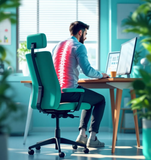 하루 종일 앉아 있는 직장인의 허리 통증 줄이는 생활 습관
