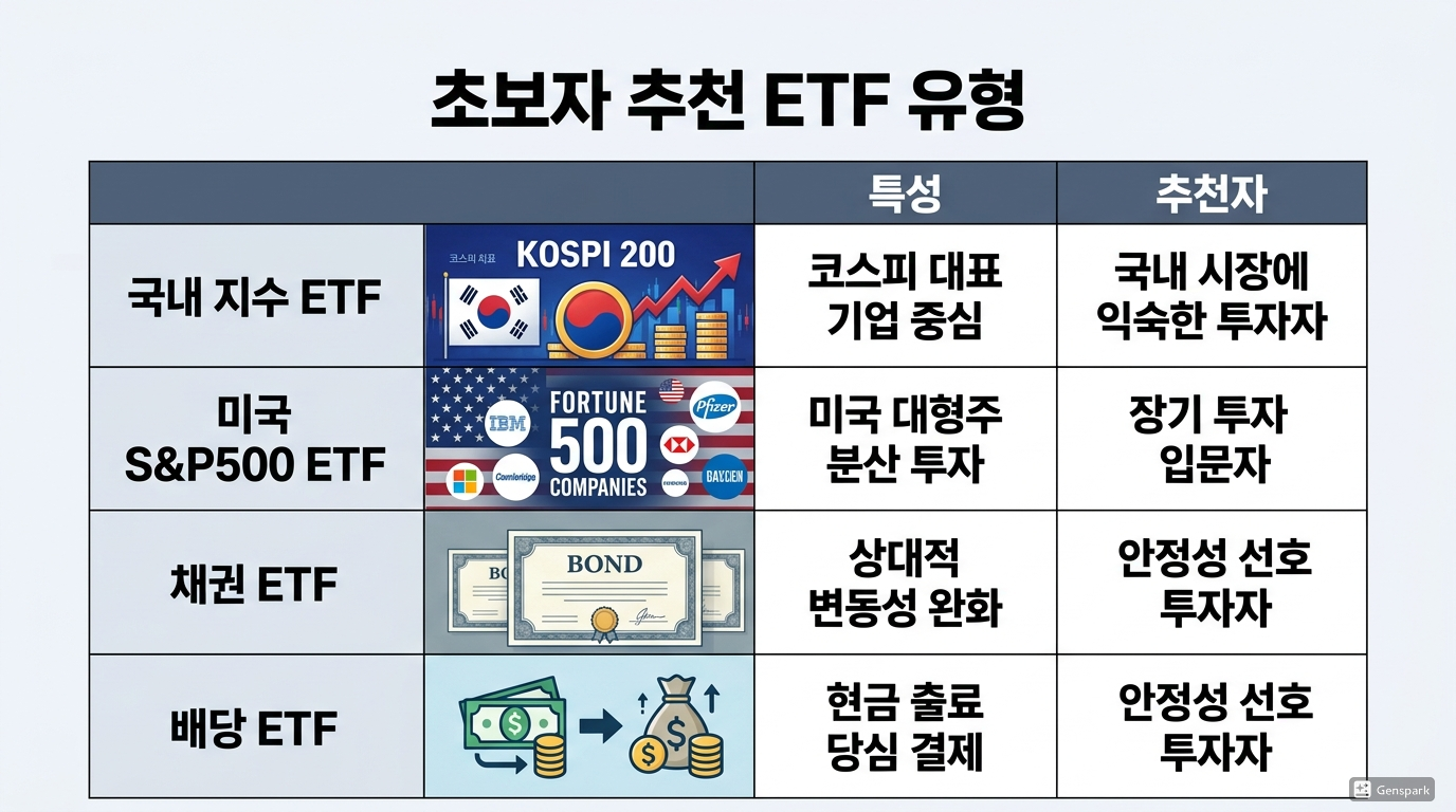 초보자에게 추천되는 ETF 유형