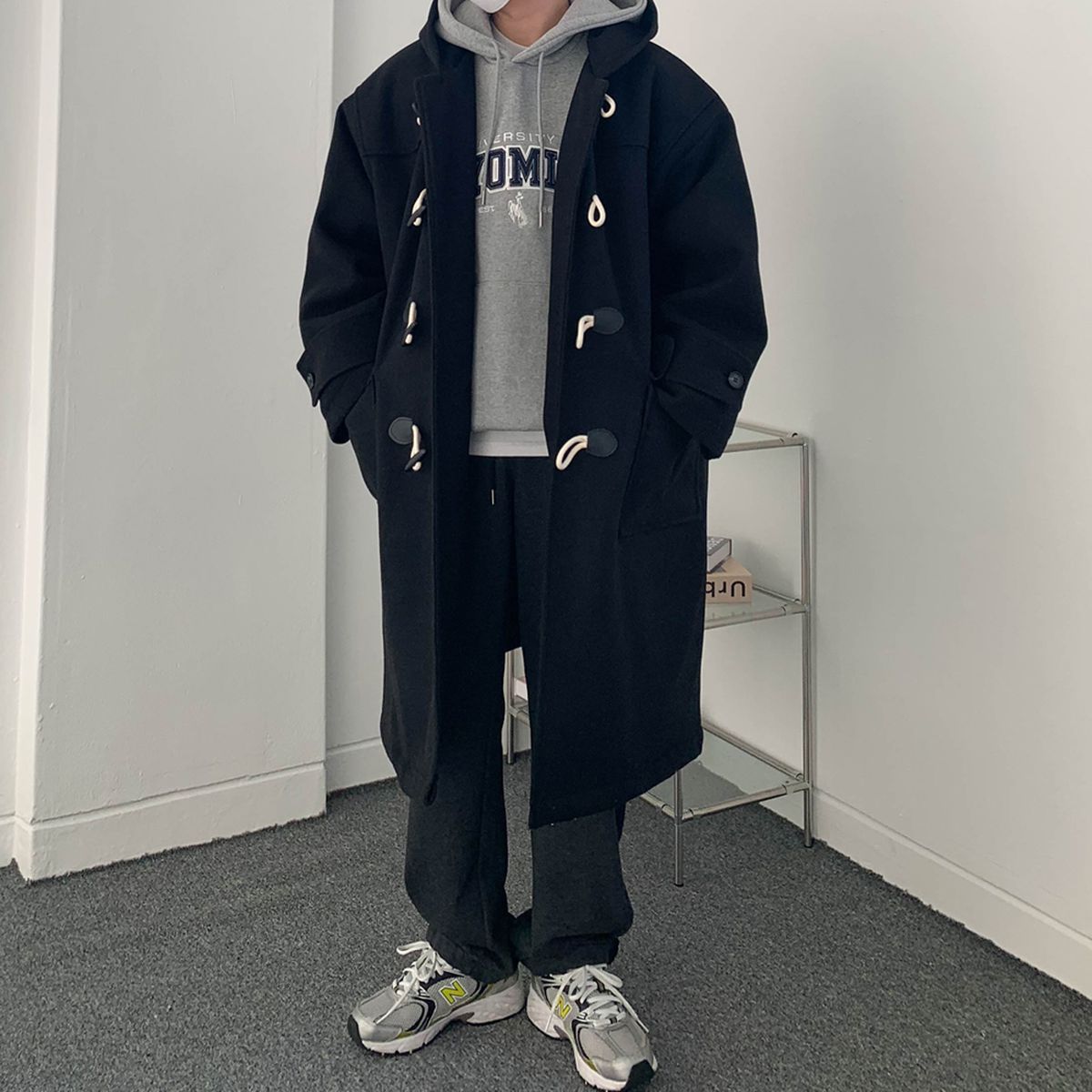 오버핏 후드 떡볶이 코트 2컬러