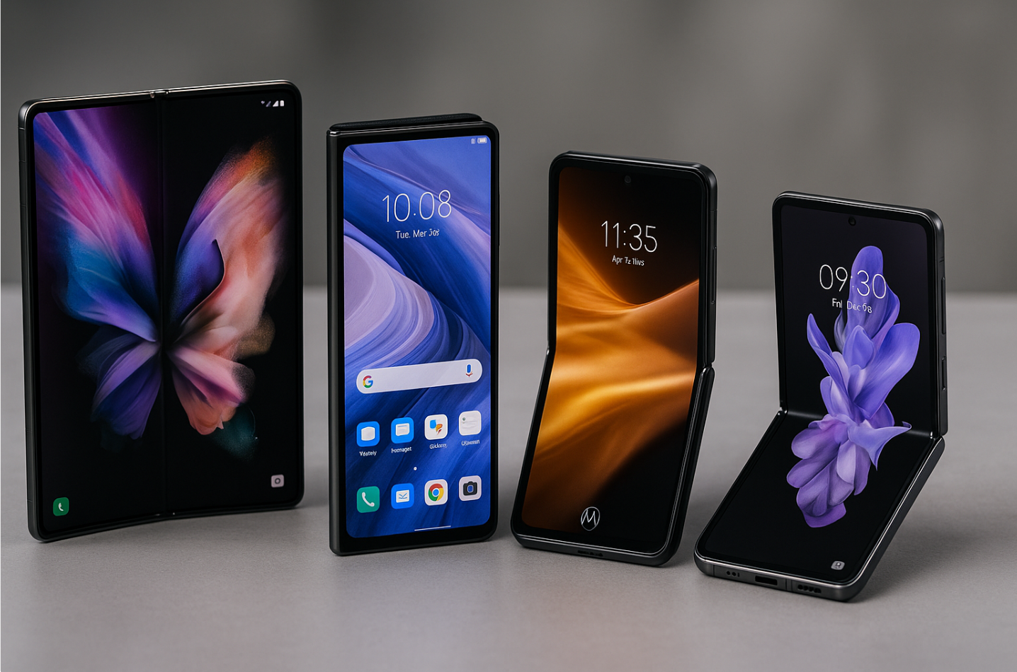 다양한 제조사의 폴더블 폰들