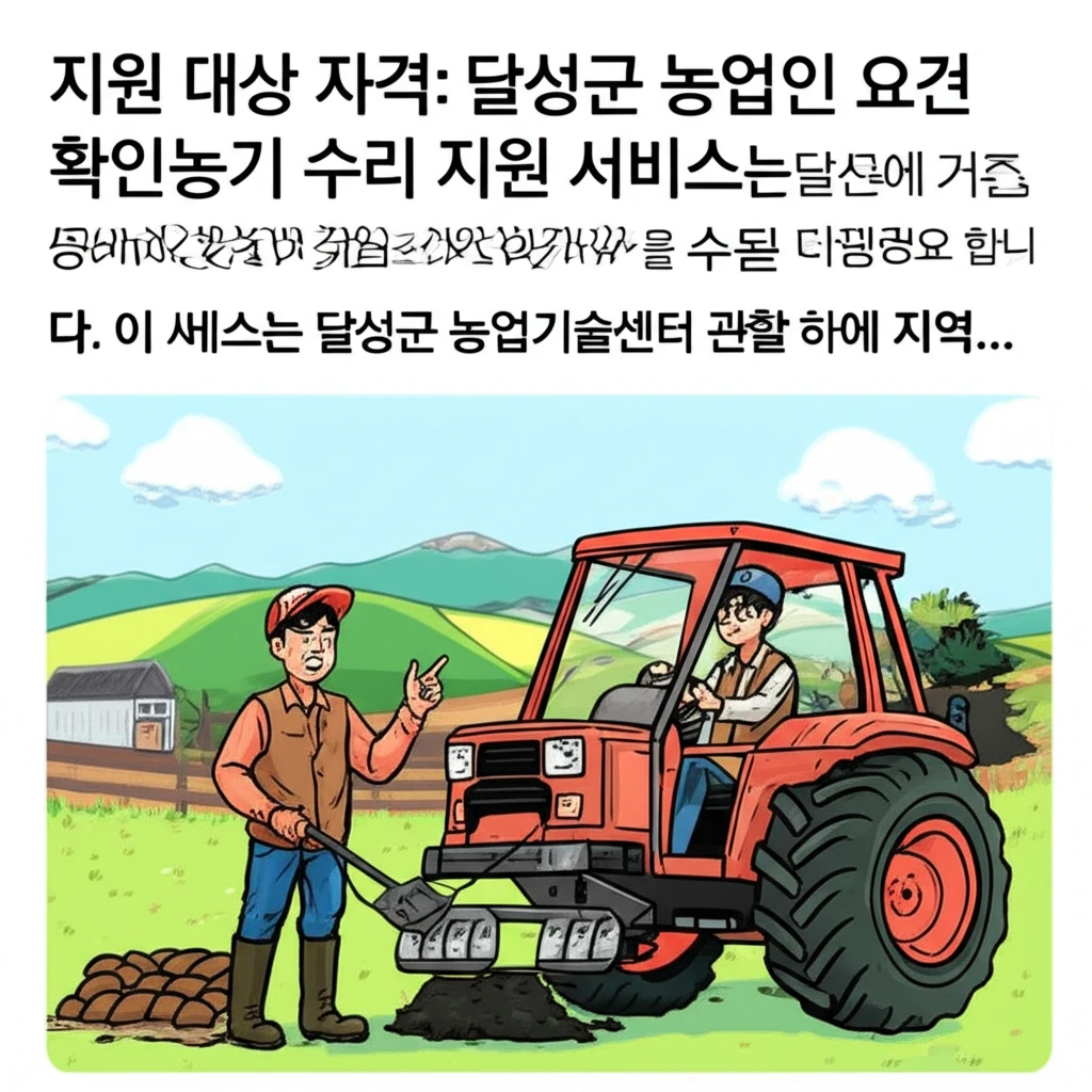 달성군 조례 근거 2025 농기계 수..