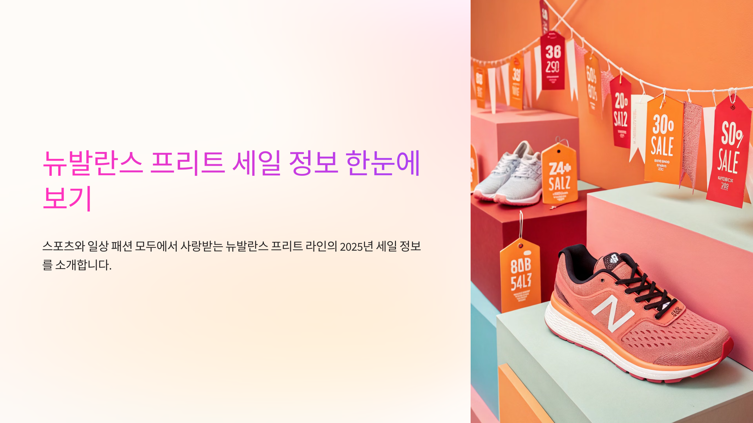 뉴발란스 프리트 세일 정보 한눈에 보기